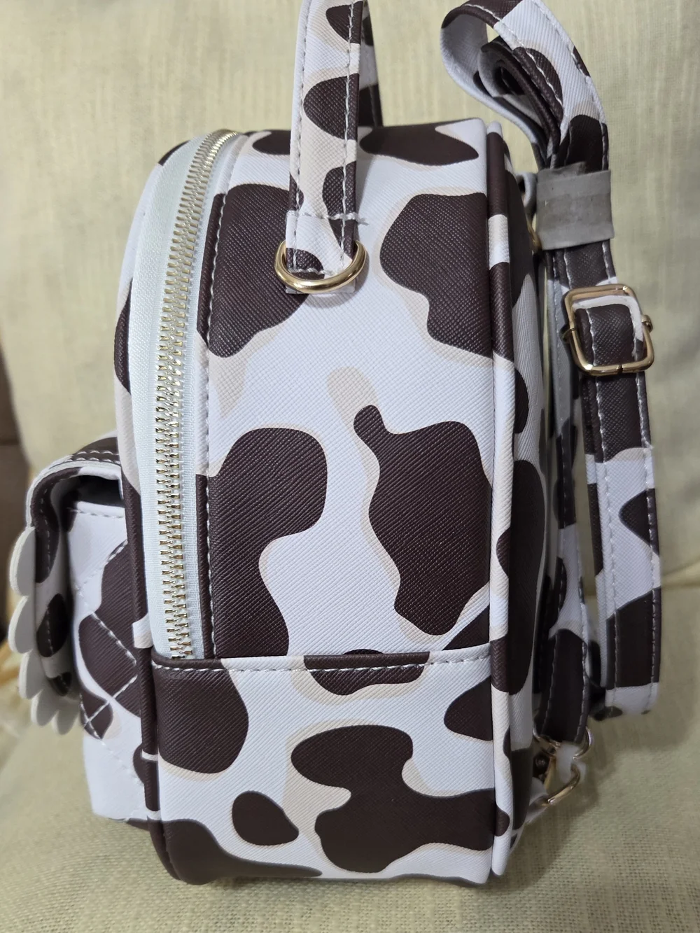 Under One Sky Kids' Brown & White Cow Print Mini Backpack